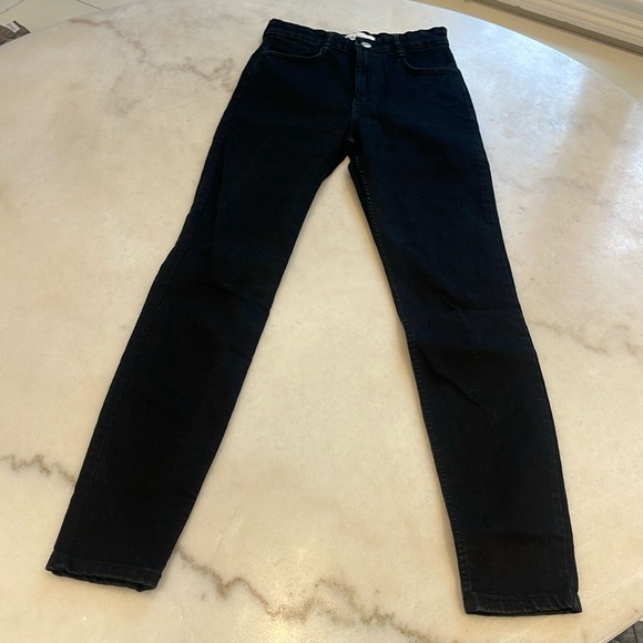 ZARA DARK BLACK SKINNY JEAN. 34/2 - Picture 1 of 5